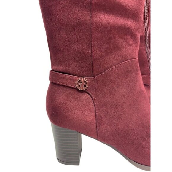 GIANI BERNINI/ Adonnys / Tall / Block Heel / Burgundy / Wine / Italian Boots - Picture 6 of 9